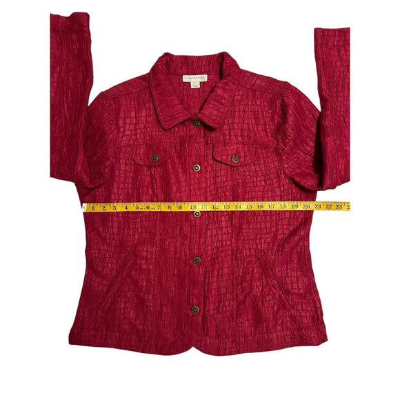 Christopher Banks Blazer Button Jacket Womens Large Fuchsia Pink Long Sleeves - Picture 10 of 12